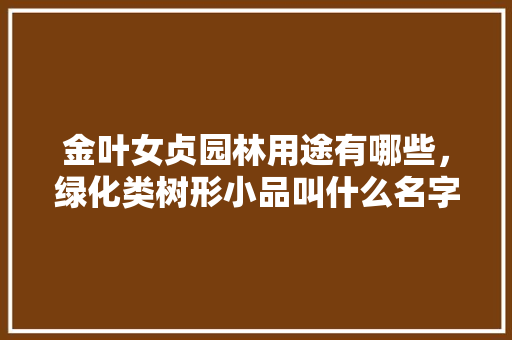 金叶女贞园林用途有哪些，绿化类树形小品叫什么名字。