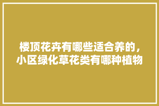 楼顶花卉有哪些适合养的，小区绿化草花类有哪种植物。  第1张 楼顶花卉有哪些适合养的，小区绿化草花类有哪种植物。 苗木百科