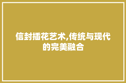 信封插花艺术,传统与现代的完美融合