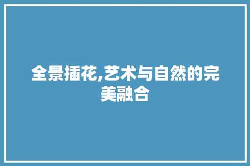 全景插花,艺术与自然的完美融合