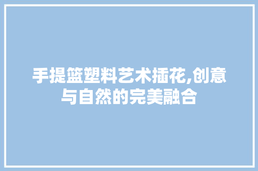 手提篮塑料艺术插花,创意与自然的完美融合