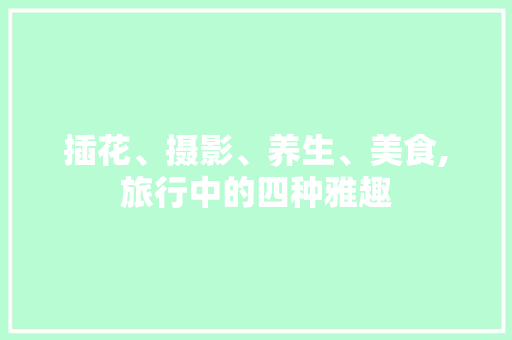 插花、摄影、养生、美食,旅行中的四种雅趣