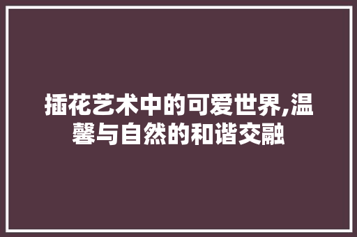 插花艺术中的可爱世界,温馨与自然的和谐交融