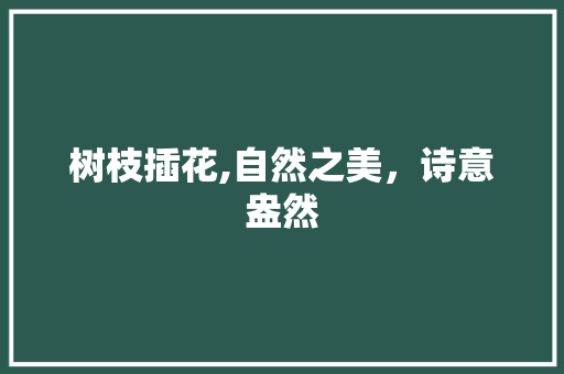 树枝插花,自然之美，诗意盎然