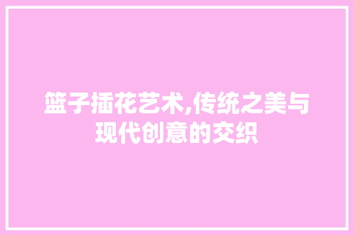 篮子插花艺术,传统之美与现代创意的交织