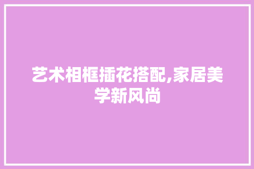 艺术相框插花搭配,家居美学新风尚