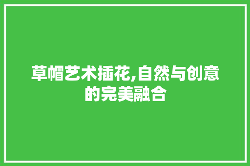 草帽艺术插花,自然与创意的完美融合