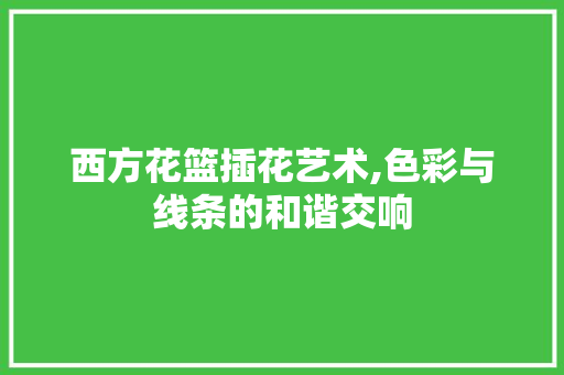 西方花篮插花艺术,色彩与线条的和谐交响