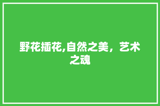 野花插花,自然之美，艺术之魂