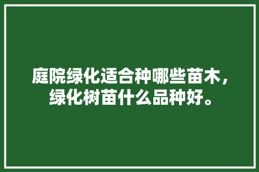 庭院绿化适合种哪些苗木，绿化树苗什么品种好。